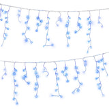 Jingle Jollys 32M Christmas Lights Solar Icicle String Lights 960 LED Blue In Australia - Darrahopens