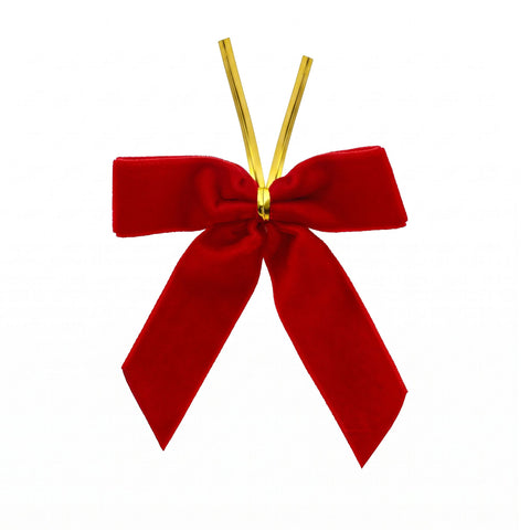 Jingle Jollys 24Pcs Red Velvet Christmas Bows Tree Decorations Xmas Decor