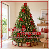 Jingle Jollys 24Pcs Red Velvet Christmas Bows Tree Decorations Xmas Decor