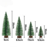 Jingle Jollys Christmas Table Decoration 4Pcs Mini Tree Set Frosted Party Decor