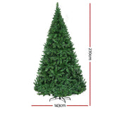 Jingle Jollys Christmas Tree 2.7m Xmas Tree Decorations 1800 LEDs 1831 Tips 8 Light Modes In Australia - Darrahopens