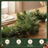 Jingle Jollys 2.7M Christmas Garland 8 Mode LED Lights Timing 200Tips Xmas Decor In Australia - Darrahopens