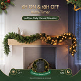 Jingle Jollys 2.7M Christmas Garland 8 Mode LED Lights Timing 200Tips Xmas Decor In Australia - Darrahopens