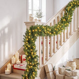 Jingle Jollys 2.7M Christmas Garland 8 Mode LED Lights Timing 200Tips Xmas Decor