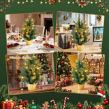 Jingle Jollys 45cm Artificial Christmas Tree Mini Christmas Tree Warm Light