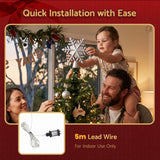 Jingle Jollys Christmas Tree Topper Lighted 360° Rotating Snowflake Projector Silver Glitter In Australia - Darrahopens