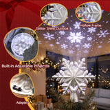 Jingle Jollys Christmas Tree Topper Lighted 360° Rotating Snowflake Projector Silver Glitter In Australia - Darrahopens