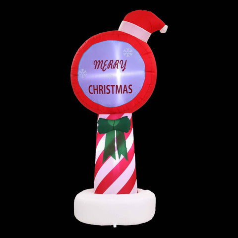 Jingle Jollys Christmas Inflatable Pole 1.8M Height LED Outdoor Decorations Illuminated In Australia - Darrahopens