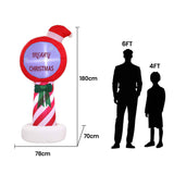 Jingle Jollys Christmas Inflatable Pole 1.8M Height LED Outdoor Decorations Illuminated In Australia - Darrahopens
