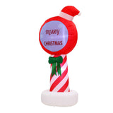 Jingle Jollys Christmas Inflatable Pole 1.8M Height LED Outdoor Decorations Illuminated In Australia - Darrahopens