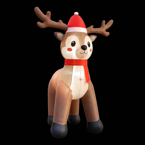 Jingle Jollys Christmas Inflatable Reindeer 2.5M Illuminated Decorations In Australia - Darrahopens