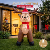 Jingle Jollys Christmas Inflatable Reindeer 2.5M Illuminated Decorations In Australia - Darrahopens