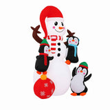Jingle Jollys Christmas Inflatable Snowman 1.8M Height LED Outdoor Decorations Warm Light In Australia - Darrahopens