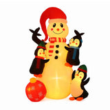 Jingle Jollys Christmas Inflatable Snowman 1.8M Height LED Outdoor Decorations Warm Light In Australia - Darrahopens