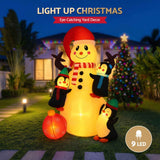 Jingle Jollys Christmas Inflatable Snowman 1.8M Height LED Outdoor Decorations Warm Light In Australia - Darrahopens