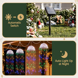 Jingle Jollys Christmas Lights Solar Jellyfish 4Pcs Garden Decorative Multi-Color