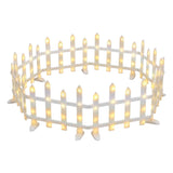 Jingle Jollys 3m Solar Christmas Fence Lights Outdoor Garden Path Decor Warm White 8pc In Australia - Darrahopens