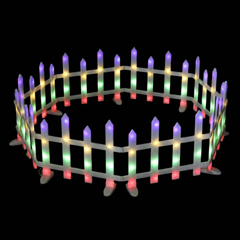 Jingle Jollys 3m Solar Christmas Fence Lights Outdoor Garden Path Decor Multicolour 8pc In Australia - Darrahopens