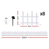 Jingle Jollys 3m Solar Christmas Fence Lights Outdoor Garden Path Decor Multicolour 8pc In Australia - Darrahopens