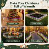 Jingle Jollys 3m Solar Christmas Fence Lights Outdoor Garden Path Decor Multicolour 8pc In Australia - Darrahopens