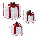 Jingle Jollys Christmas Decorations 3PC Lighted Gift Boxes Christmas Lights In Australia - Darrahopens