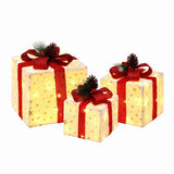 Jingle Jollys Christmas Decorations 3PC Lighted Gift Boxes Christmas Lights In Australia - Darrahopens