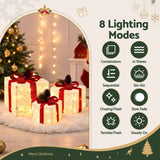 Jingle Jollys Christmas Decorations 3PC Lighted Gift Boxes Christmas Lights In Australia - Darrahopens