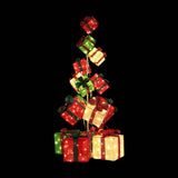 Jingle Jollys Christmas Decorations Lighted Gift Box Tower Christmas Lights Stackable 170cm In Australia - Darrahopens