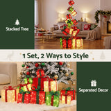 Jingle Jollys Christmas Decorations Lighted Gift Box Tower Christmas Lights Stackable 170cm In Australia - Darrahopens