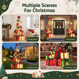 Jingle Jollys Christmas Decorations Lighted Gift Box Tower Christmas Lights Stackable 170cm In Australia - Darrahopens