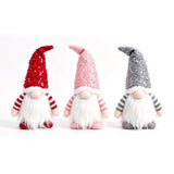 Jingle Jollys Christmas Gnomes Light Up Christmas Decorations Plush Goblin Set of 3 Warm White