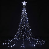 Jingle Jollys 2.5M Christmas Tree Lights Christmas Lights Tree Topper Waterfall Fairy Lights White