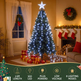 Jingle Jollys 2.5M Christmas Tree Lights Christmas Lights Tree Topper Waterfall Fairy Lights White