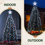Jingle Jollys 2.5M Christmas Tree Lights Christmas Lights Tree Topper Waterfall Fairy Lights White