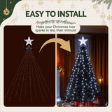 Jingle Jollys 2.5M Christmas Tree Lights Christmas Lights Tree Topper Waterfall Fairy Lights White
