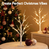 Jingle Jollys Lighted Branch Tree Christmas Decorations Warm White Christmas Lights 2 Pack 60cm In Australia - Darrahopens