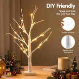 Jingle Jollys Lighted Branch Tree Christmas Decorations Warm White Christmas Lights 2 Pack 60cm In Australia - Darrahopens