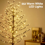 Jingle Jollys 3 Pack LED Christmas Tree Lighted Birch Tree Indoor Outdoor Xmas Decor Warm White
