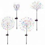 Jingle Jollys 4 Pack Christmas Path Lights Solar Firework Garden Decoration Multicolour In Australia - Darrahopens