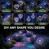 Jingle Jollys 4 Pack Christmas Path Lights Solar Firework Garden Decoration Multicolour In Australia - Darrahopens