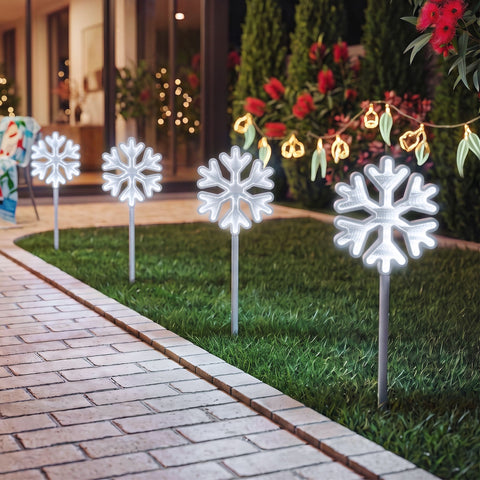 Jingle Jollys 4 Pack Christmas Lights Path Lights Garden Decoration Outdoor Pathway Lighting