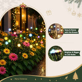 Jingle Jollys Christmas Lights Solar Firefly Lights Garden Decoration Path Lights Multicolour 3 Pack In Australia - Darrahopens