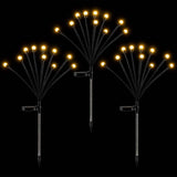 Jingle Jollys Christmas Lights Solar Firefly Lights Garden Decoration Path Lights Warm White 3 Pack In Australia - Darrahopens