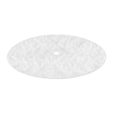 Jingle Jollys Christmas Tree Skirt 120cm Plush Xmas Fluffy Ornaments Decor White