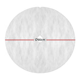 Jingle Jollys Christmas Tree Skirt 90cm Plush Xmas Fluffy Ornaments Decor White