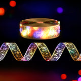 Jingle Jollys 20M Christmas Lights Fairy Ribbon Light 200 LED Xmas Decor Golden