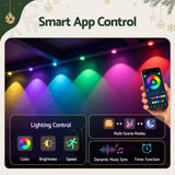 Jingle Jollys 30M Christmas Permanent Outdoor Lights Smart Eaves String App Control Decoration 72LED