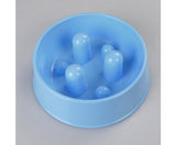 1 x XL Pet Anti Gulp Feeder Bowl Dog Cat Puppy slow food Interactive Dish Blue