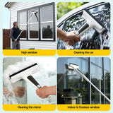 Darrahopens Adult Products > Lubricants & Care > Cleaning & Care Giantz Window Cleaner Mirror Car, Spray Scrub Squeegee 136cm Extendable Long Handle with Water Tank 3 Microfiber Pads, Glass Scrubber for High Windows Home Car Mirror, White
