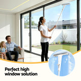 Darrahopens Adult Products > Lubricants & Care > Cleaning & Care Giantz Window Cleaner Mirror Car, Spray Scrub Squeegee 136cm Extendable Long Handle with Water Tank 3 Microfiber Pads, Glass Scrubber for High Windows Home Car Mirror, White